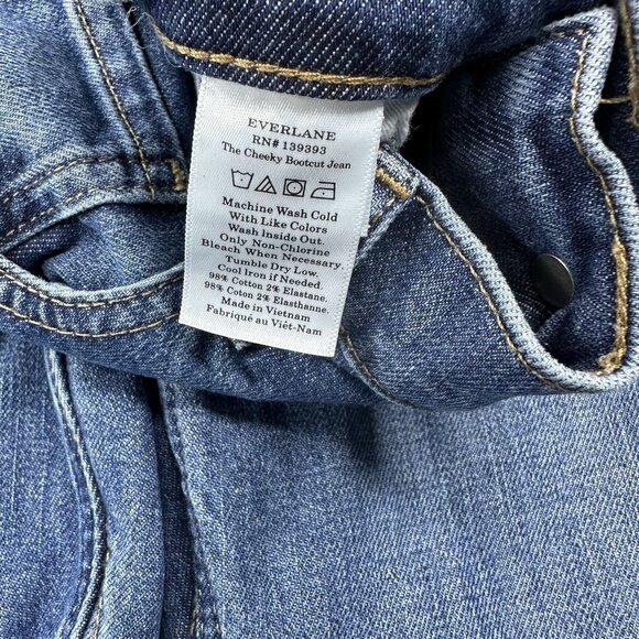 Everlane Women's‎ Blue The Cheeky Bootcut Jean W26-27/L27.5 - Picture 6 of 12